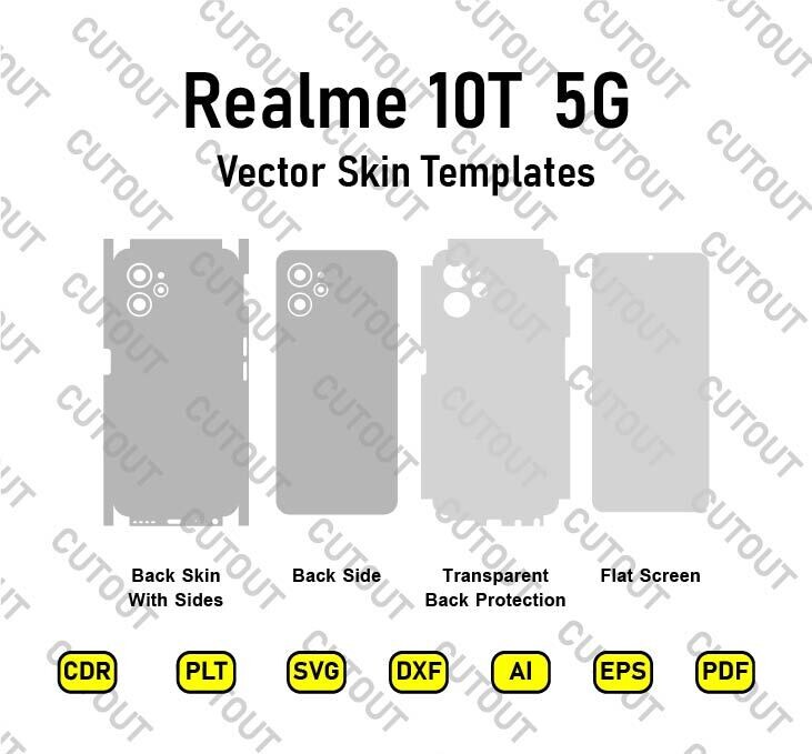 Realme 10T (5G) 2023 Vector Skin Cut Files