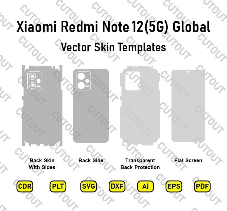 Xiaomi Redmi Note 12 (5G) Global Vector Skin Cut Files