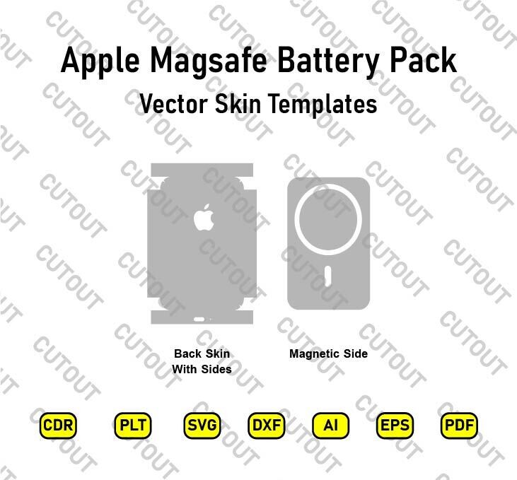 Apple Magsafe Battery Pack Vector Skin Cut Files