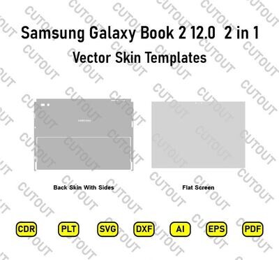 Samsung Galaxy Book 2 12.0 2-in-1-Vektor-Skin-Cut-Dateien