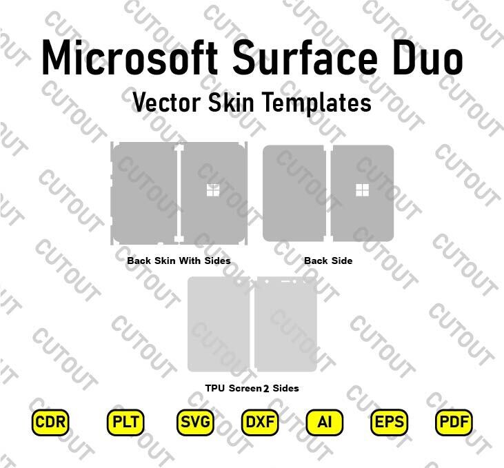 Microsoft Surface Duo Vector Skin Cut Files