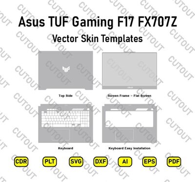 Asus TUF Gaming F17 FX707Z Archivos de corte de piel vectorial