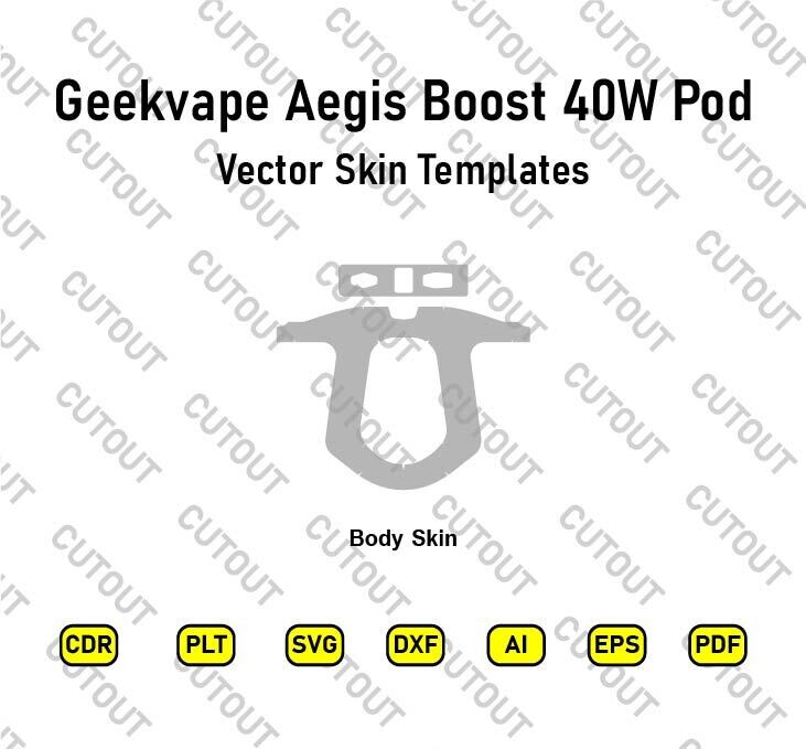 Geekvape Aegis Boost 40W Pod Mod Kit Vector Skin Cut Files
