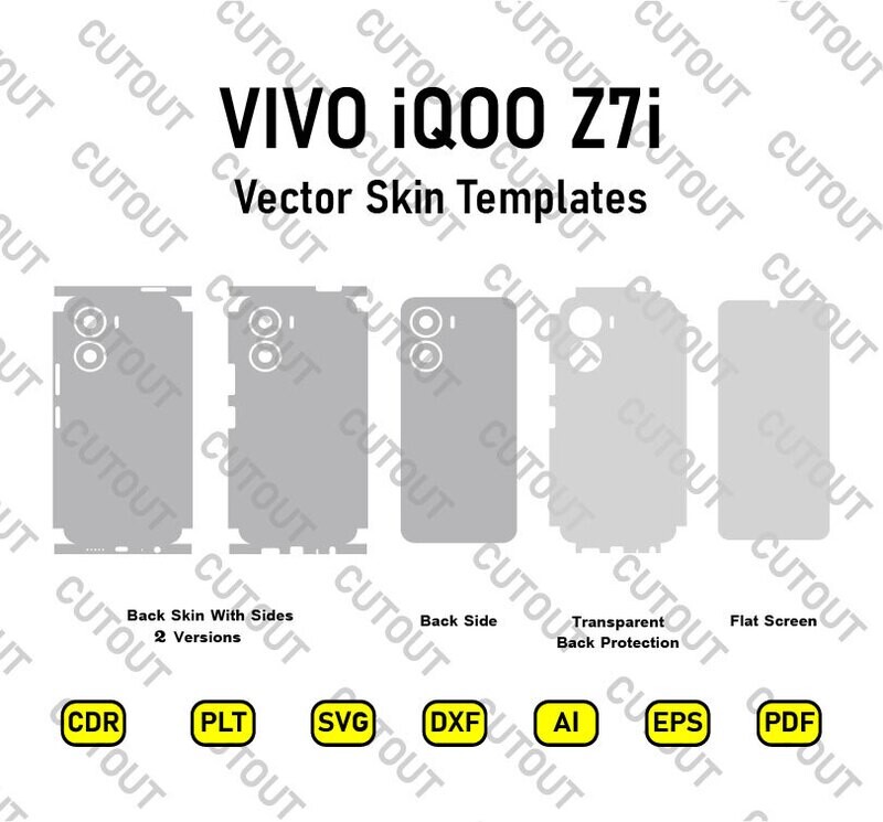 Archivos de corte de piel vectorial VIVO iQOO Z7i 5G