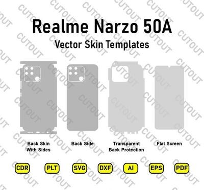 Realme Narzo 50A Vector Skin Cut Files