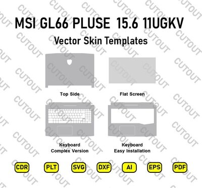 Archivos de corte de piel vectorial MSI GL66 Pulse 15.6 11UGKV 15.6