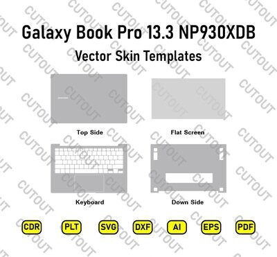 Archivos de corte de piel vectorial Samsung Galaxy Book Pro 13.3 NP930XDB