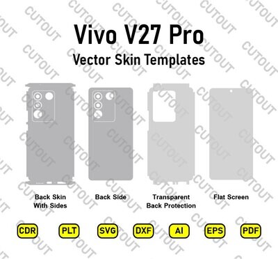 Vivo V27 Pro Vector Skin Archivos cortados
