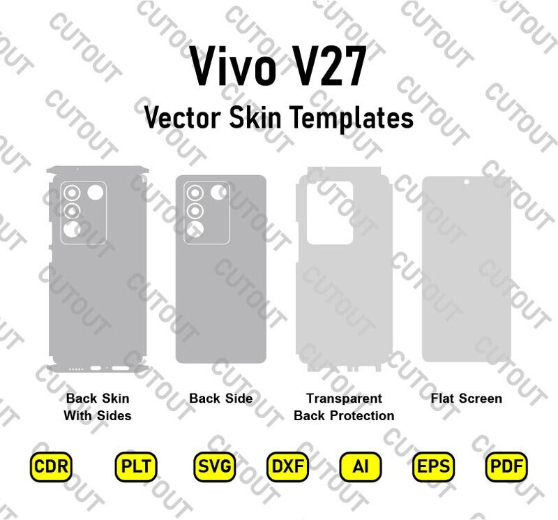 Vivo V27 Vector Skin Cut Files