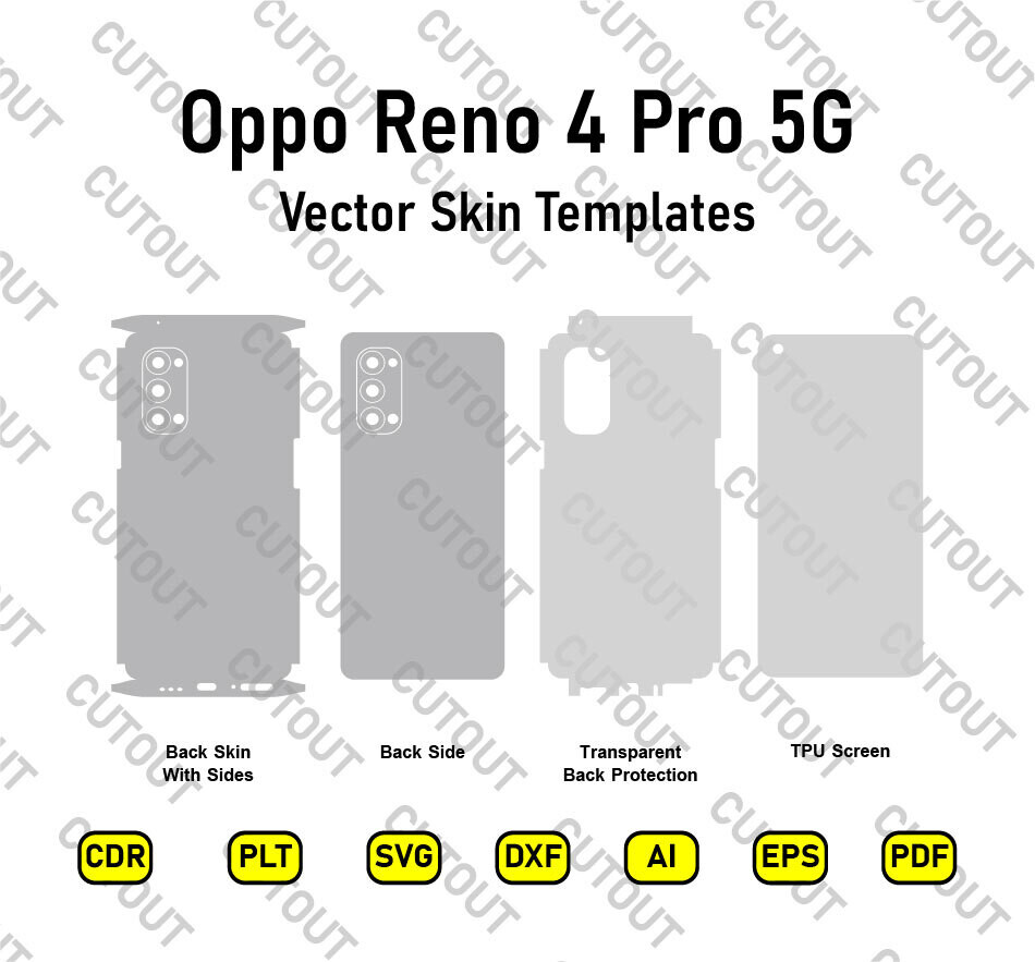 Oppo Reno 4 Pro 5G Vector Skin Cut Files