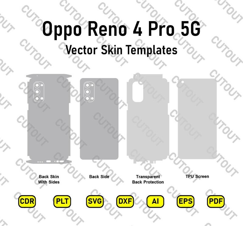 Oppo Reno 4 Pro 5G Vector Skin Cut Files
