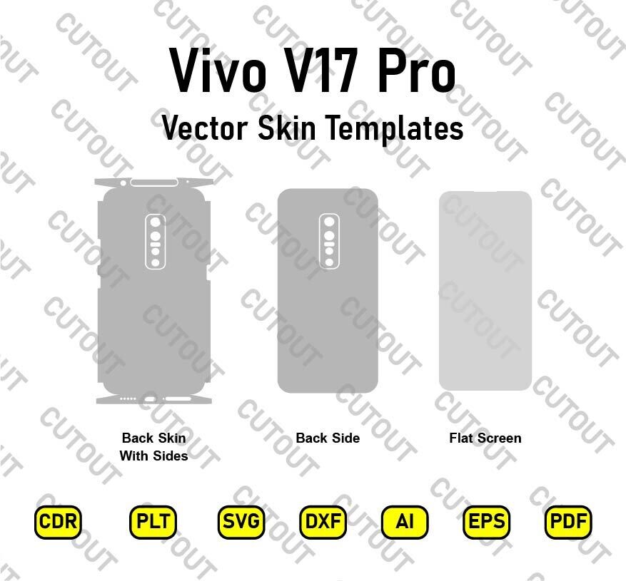 Vivo V17 Pro Vector Skin Cut Files