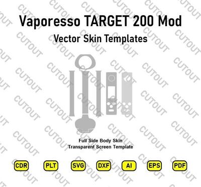Vaporesso TARGET 200 Mod Vector Skin Cut Files