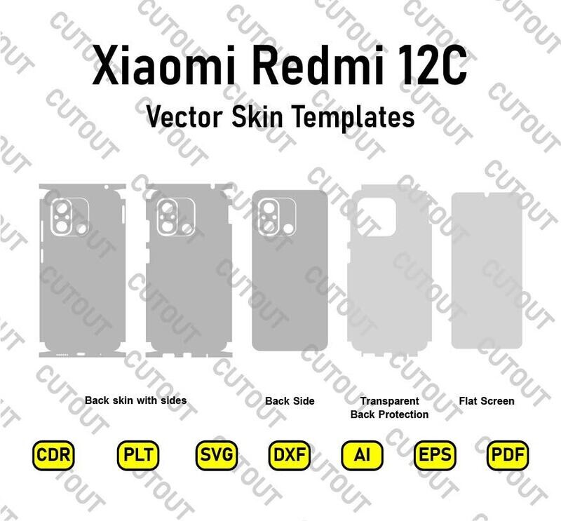 Xiaomi Redmi 12C Vector Skin Cut-Dateien