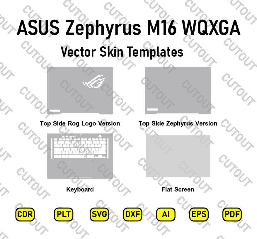 ASUS Zephyrus M16 (WQXGA) Vector Skin Cut-Dateien