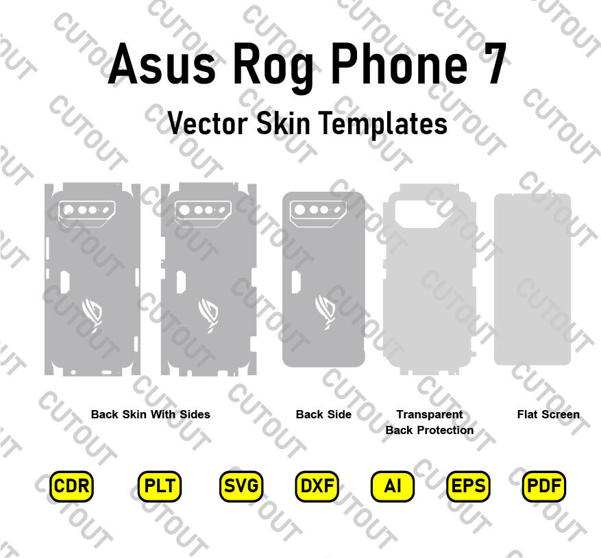Asus Rog Phone 7 Vector Skin Cut Files Template