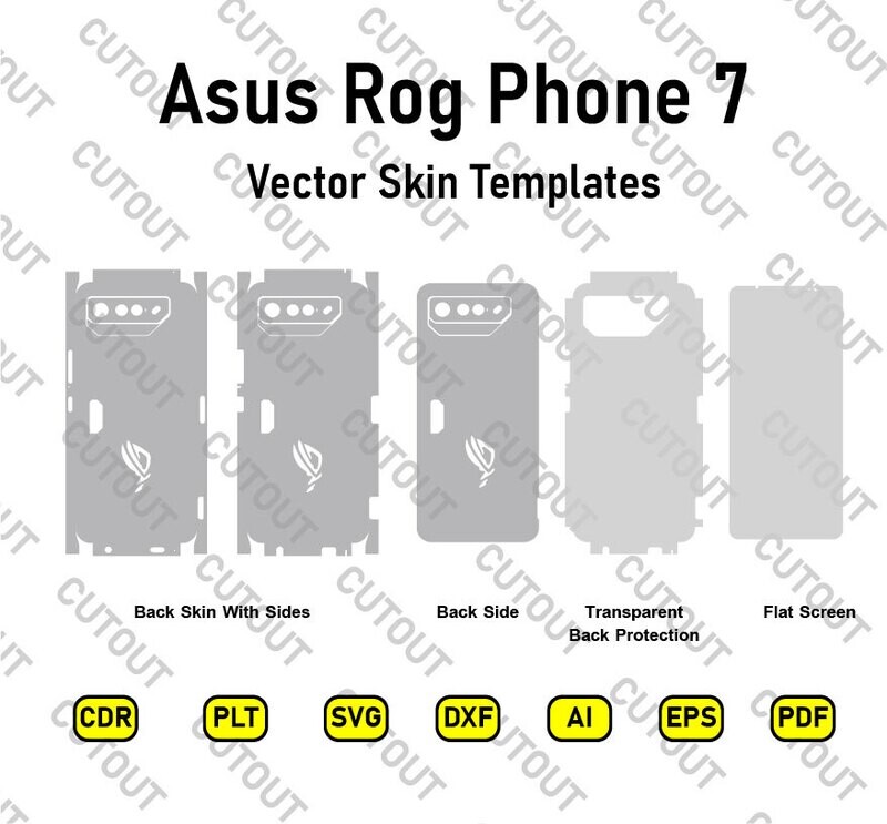 Asus Rog Phone 7 Vector Skin Cut Files Template