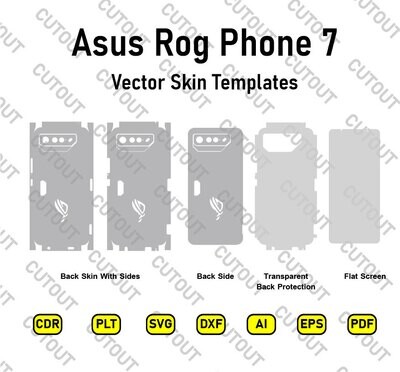 Asus Rog Phone 7 Vector Skin Cut Files Template