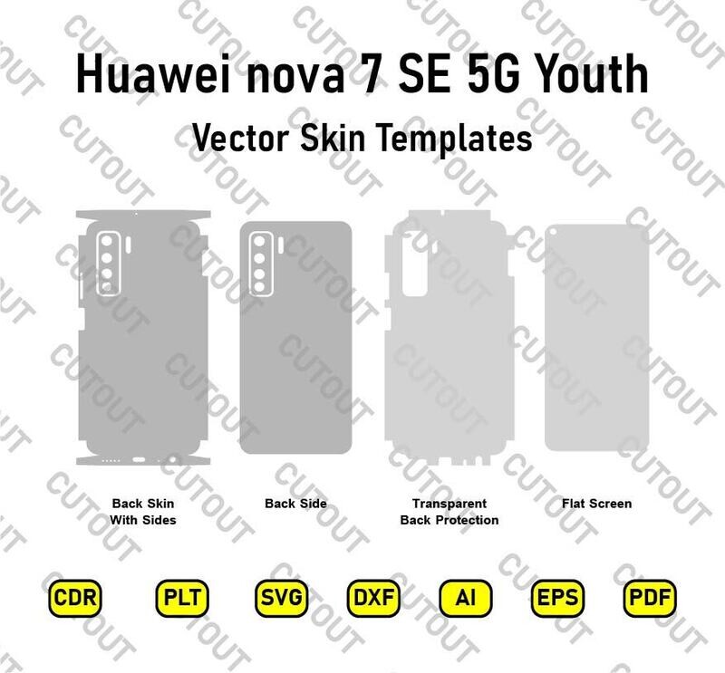 Huawei nova 7 SE 5G Archivos de corte de piel vectorial para jóvenes