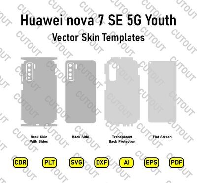 Huawei nova 7 SE 5G Archivos de corte de piel vectorial para jóvenes