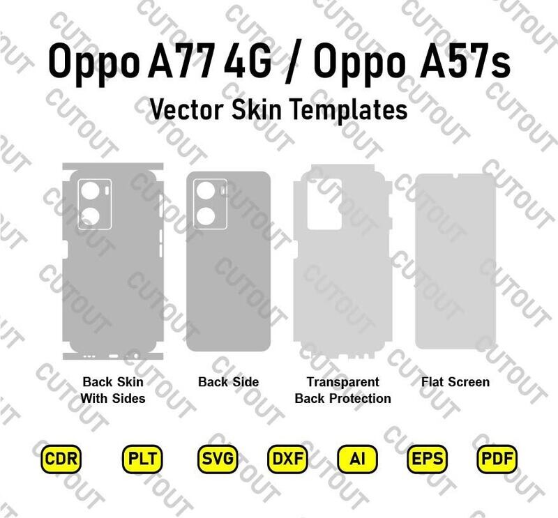 Archivos de corte de piel vectorial Oppo A77 4G / A57s