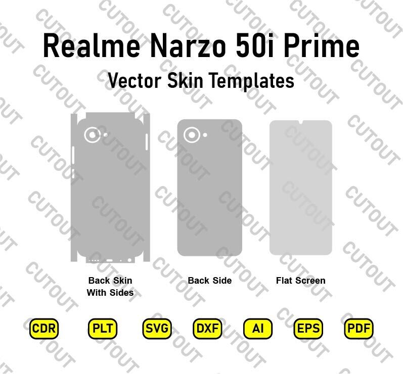 Realme Narzo 50i Prime Vector Skin Cut Files