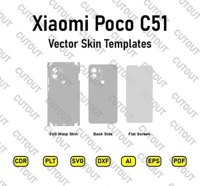Xiaomi Poco C51 Vector Skin Cut Files