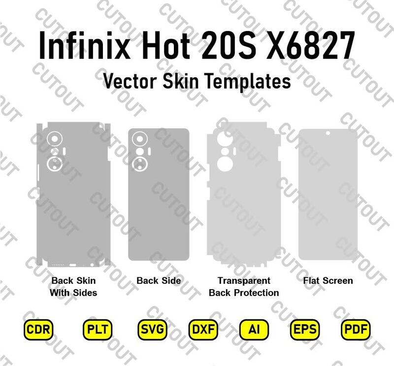 Infinix Hot 20S X6827 Vector Skin Cut Files