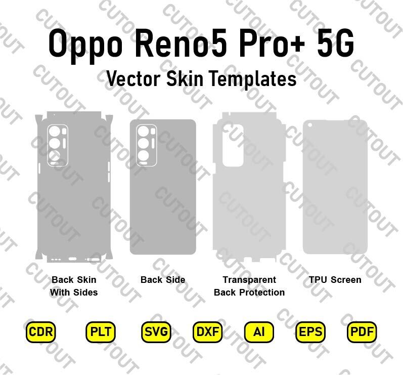 Oppo Reno5 Pro+ 5G Vector Skin Cut Files