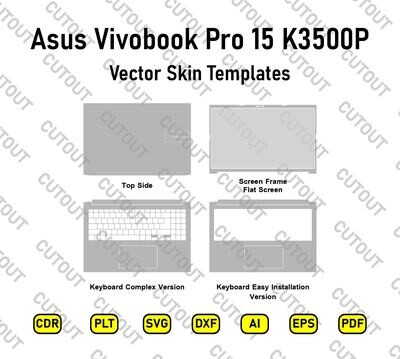 Archivos de corte de piel vectorial Asus Vivobook Pro 15 K3500P