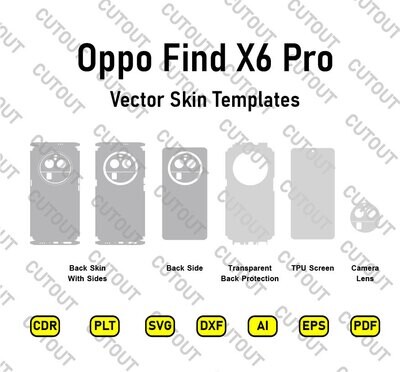 Archivos de corte de piel vectorial Oppo Find X6 Pro