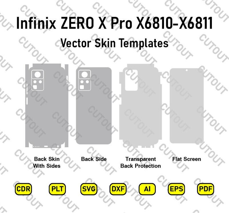 Infinix ZERO X Pro X6810,X6811 Vector Skin Cut Files