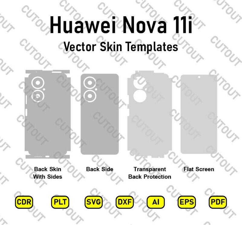 Archivos de corte de piel vectorial Huawei Nova 11i