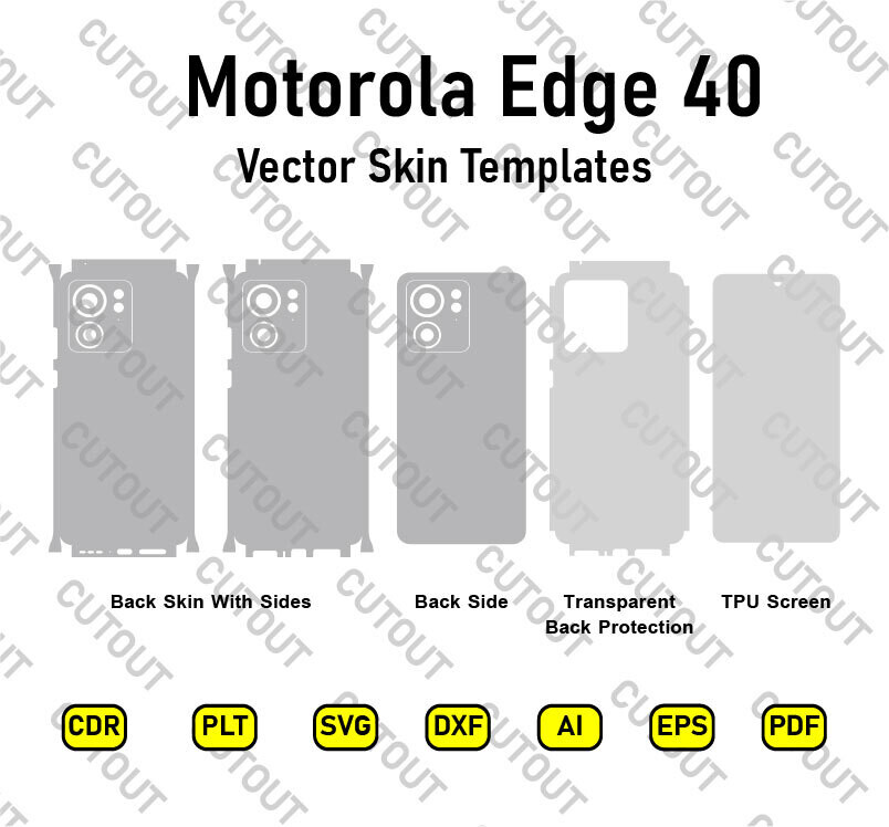 Motorola Edge 40 Vector Skin Cut Files