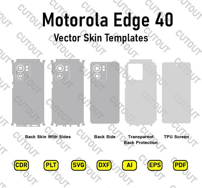 Motorola Edge 40 Vector Skin Cut Files