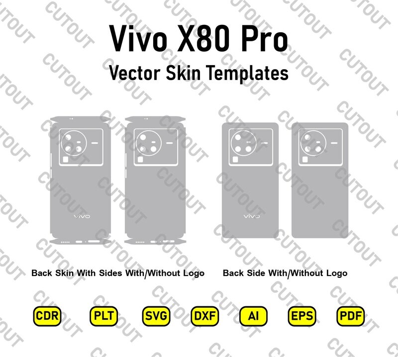 Vivo X80 Pro Vector Skin Cut Files