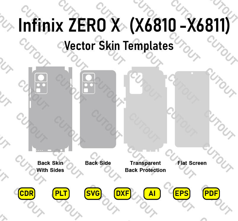 Infinix ZERO X (X6810,X6811) Vector Skin Cut Files