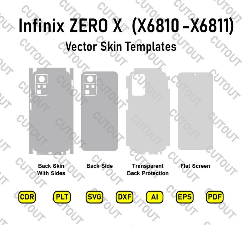 Infinix ZERO X (X6810,X6811) Vector Skin Cut Files