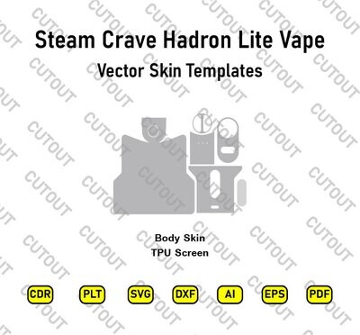 Steam Crave Hadron Lite Vape Kit Vector Skin Cut Files