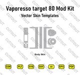 Vaporesso target 80 Mod Kit Vector Skin Cut Files