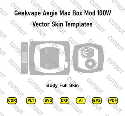 Geekvape Aegis Max Box Mod 100W Vector Skin Cut-Dateien