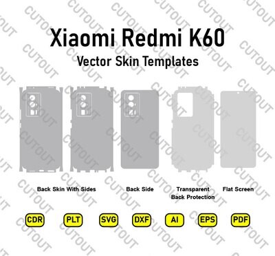 Archivos de corte de piel vectorial Xiaomi Redmi K60