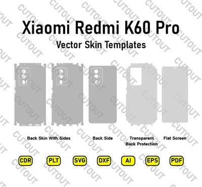 Archivos de corte de piel vectorial Xiaomi Redmi K60 Pro
