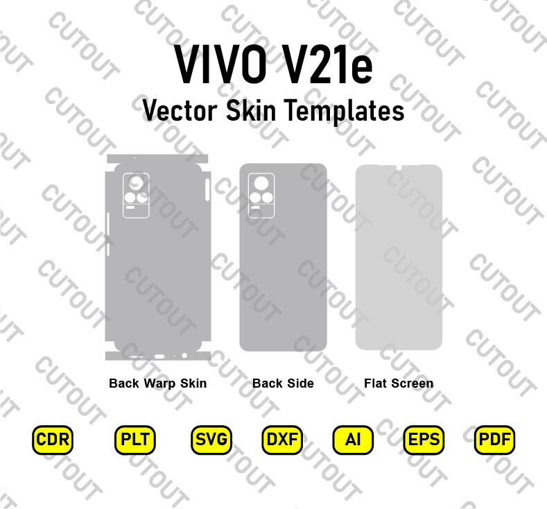 Vivo V21e 4G Vector Skin Cut Files