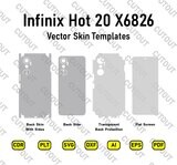 Infinix Hot 20 X6826 Archivos de corte de piel vectorial