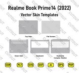 Realme Book Prime 14 (2022) Archivos de corte de piel vectorial