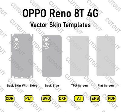 Archivos de corte de piel vectorial OPPO Reno 8T (4G)