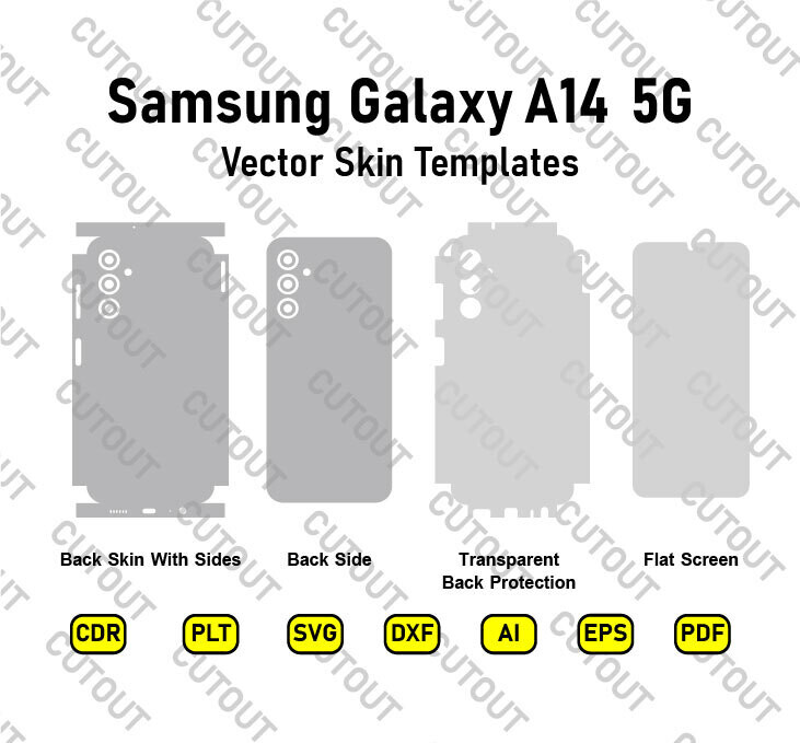 Samsung Galaxy A14 5G Vector Skin Cut Files
