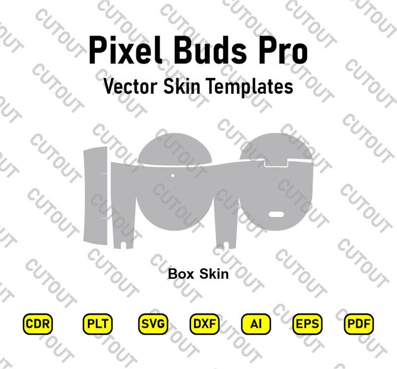 Archivos de corte de piel vectorial de Google Pixel Buds Pro