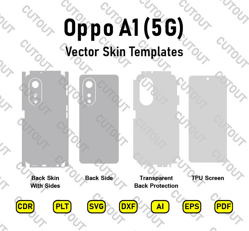 Oppo A1 5G Vector Skin Cut Files (Templates)